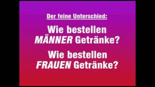 Wie Männer und Frauen Getränke bestellen [upl. by Eitsyrk801]