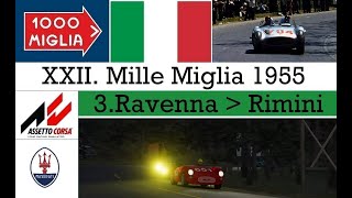 Mille Miglia 55  Stage 3Ravenna  Rimini  Maserati A6GCS  TvCam [upl. by Yelak591]