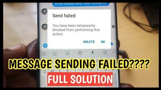 How to solve message sending failed in messenger messages block temporary  solution ✔ [upl. by Aurilia]