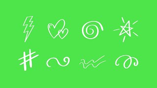 doodle green screen cute doodle green screen Free for subscribers 7 [upl. by Atiz]