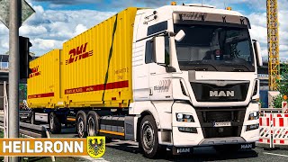 ETS 2 Umleitung mit MAN TGX E6 und Drehschemel Fracht für Schwaigern  EURO TRUCK SIMULATOR 2 [upl. by Ecreip]