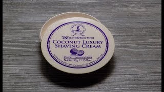 Rasur  Pur  Coconut Luxury Rasiercreme Shaving Cream Taylor of old Bond Street Vorstellung [upl. by Eltsyek]