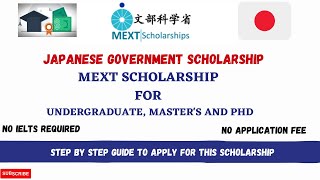 MEXT SCHOLARSHIPApplication Process Requirements Deadline Complete Detail in one Video [upl. by Anay]