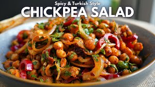 High Protein Spicy Turkish Chickpea Salad Nohut Piyazi [upl. by Miltie150]