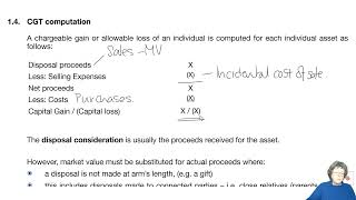 Chapter 11 Capital Gains Tax – Individuals part 1  ACCA TXUK Taxation FA 2023 [upl. by Nodmac]