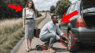 Black Man Helped a Desperate Woman Change Her Tire The Next Day a Black SUV Showed up at his House [upl. by Ingaborg]