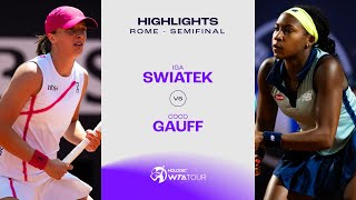 Iga Swiatek vs Coco Gauff  2024 Rome Semifinal  WTA Match Highlights [upl. by Tomkiel895]