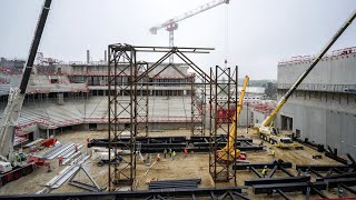 Lavancement des travaux de la LDLC Arena [upl. by Aneel]