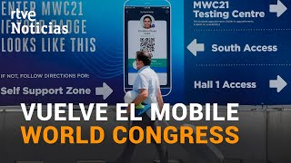 Arranca el primer MOBILE WORLD CONGRESS postpandemia con menos público y sonadas ausencias  RTVE [upl. by Acinok306]