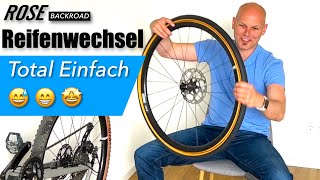 Rose Backroad Al  Reifenwechsel für Anfänger  WTB Raddler vs Schwalbe GOne Allround [upl. by Lasko]