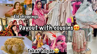 Eid shopping with cousins 😍🛍️ Nightout at my cousins khala k ghr py bht enjoy kia 💜 [upl. by Maribel139]