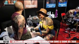 Convention du tatouage à Marseille  plus de 200 artistes réunis au palais des sports [upl. by Imiaj450]