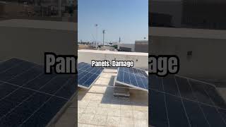 Panels damaged shortsvideo automobile solareenergy solarpower solarelectric [upl. by Salvador]