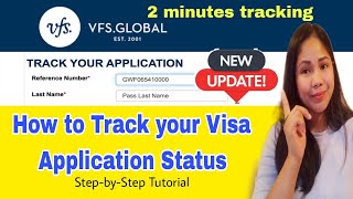 How to Track your Visa Application Online VFS GLOBAL Update [upl. by Willey]