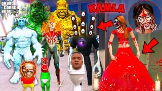 Franklin and Avengers Playing Chupan Chupai With Kamla Indian Ghost amp Shinchan  GTA 5 AVENGERS [upl. by Eanert]