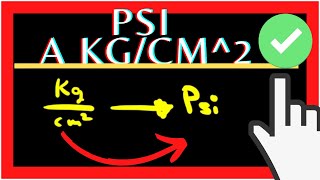 Convertir PSI a KGCM2  CONVERSIONES [upl. by Bannerman]