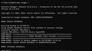 RMAN command to Backup Oracle database and recovery  Oracle DBA Tutorial [upl. by Obaza725]