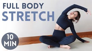 10 min Full Body Stretch Daily Routine for Cool Down Flexibility Mobility amp Relaxation  Emi [upl. by Almeta979]