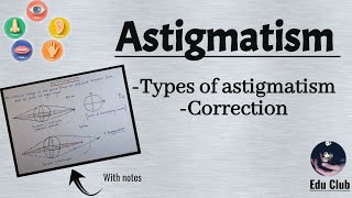 Astigmatism  Types  Correction  Errors Of Refraction  Special Senses Physiology [upl. by Nightingale]