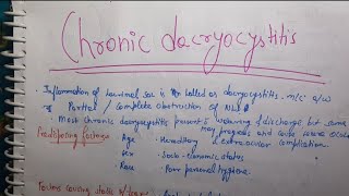 Chronic Dacryocystitis Ophthalmology [upl. by Araeit]