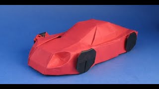 origami sports car  origami car by ryo aoki  tutorial  part 2 [upl. by Negriv165]