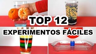 12 EXPERIMENTOS FÁCILES Y SENCILLOS PARA HACER EN CASA [upl. by Diarmid]