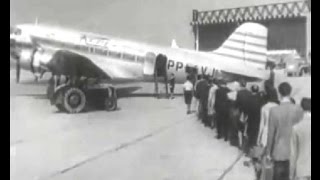 DOUGLAS DC3 REAL TRANSPORTES AÉREOS  AEROVIAS   AEROPORTO SANTOS DUMONT RIO DE JANEIRO 60´ [upl. by Sakul]