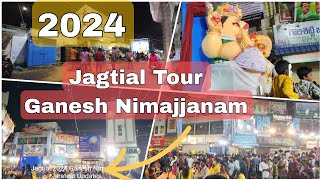 Live Jagtial Ganesh Nimarjanam Bike Tour Visarjan Nimajjanam 2024 bypass tower [upl. by Ilah132]