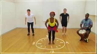 Fiveish Minute Dance Lesson  African Dance Lesson 3 Dancing on the Clock [upl. by Ssew]