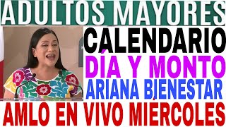 🎉EN VIVO📅 CALENDARIO 📆PAGO💥AMLO ADULTOS MAYORES BIENESTAR 💯ARIADNA MONTIEL 🎁 [upl. by Irem830]