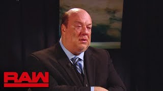 Paul Heyman breaks his silence about Brock Lesnar Raw Aug 6 2018 [upl. by Sawyere179]