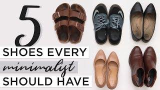 5 SHOES EVERY MINIMALIST SHOULD OWN  for women [upl. by Eelymmij]