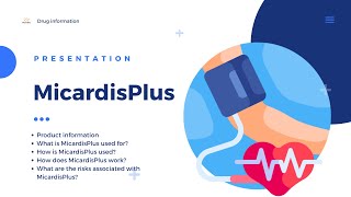 MicardisPlus  Product information uses dosage mechanism  telmisartan  hydrochlorothiazide [upl. by Stavros]