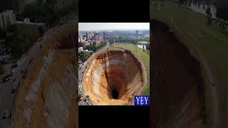 Massive Sinkhole Captured in City NaturalDisaster YesEpicYes Largest [upl. by Racklin]