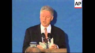 USA PRESIDENT CLINTON STRIKES AGAINST TERRORISTS SPEECH [upl. by Kristan]