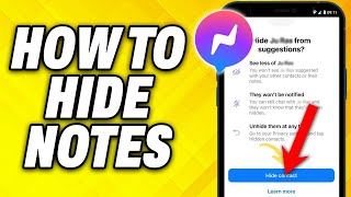 How To Hide Notes On Messenger 2024 [upl. by Nance]