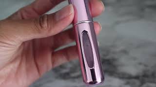 Portable Mini Refillable Perfume Atomizer Bottle Refillable Perfume Spray Scent Pump Case Review [upl. by Biddy180]