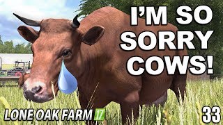 IM SO SORRY COWS  Lone Oak Farm  Farming Simulator 17  33 [upl. by Bergwall649]