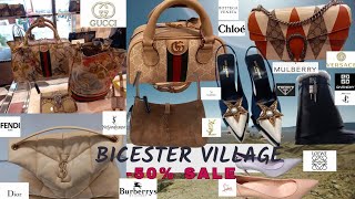 Bicester Village Luxury Outlet Shopping50 SALE GucciYSLDiorFendi amp More [upl. by Zandra]