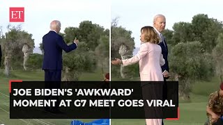 Joe Bidens awkward moment at G7 summit goes viral  Watch video [upl. by Lenroc]