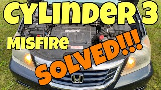 Simple Fix for a P0303 Engine Code  Cylinder 3 Misfire 2009 Honda Odyssey [upl. by Keithley]