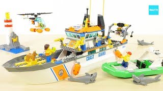 レゴ シティ レスキューパトロールシップとヘリコプター 60014 セット説明 418～ ／ LEGO City Coast Guard Patrol 60014 [upl. by Blunk]