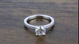 1 Carat Diamond Ring with Platinum Pave Setting [upl. by Werby]