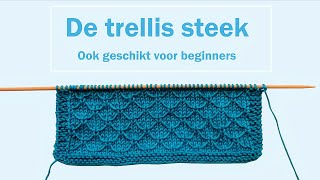 De trellis steek breien ook voor beginners [upl. by Nimzzaj]