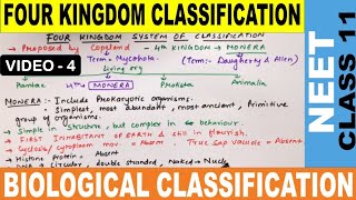 Four Kingdom System of Classification in Hindi  Biological Classification Class 11  NEET 20222023 [upl. by Aicargatla388]