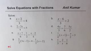 Strategies to Solve Multi Step Linear Equations with Fractions [upl. by Nellad]