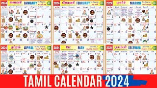 Tamil Calendar 2024  January to December  Holidays Festivals Auspicious Days amp Muhurtham Dates [upl. by Krenn564]