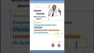 Medicine Pompe Disease Enzyme absent deficient Lysosomal Alpha Glucosidase Acid Maltase viva [upl. by Aisul]