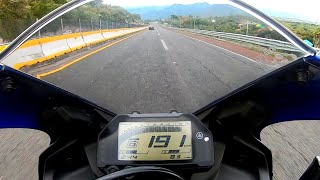 YAMAHA R3 2023 TOP SPEED [upl. by Llirpa]