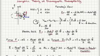 Week 52 Langevin Theory of Diamagnetic Susceptibility [upl. by Kort]